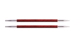 29257 Knit Pro Спицы съемные Royale 5мм для длины тросика 28-126см, ламинированная береза, вишневый, 2шт
