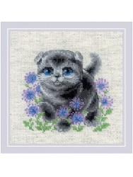 Набор для вышивания РИОЛИС арт.2120 Вислоухий котёнок 15х15 см
