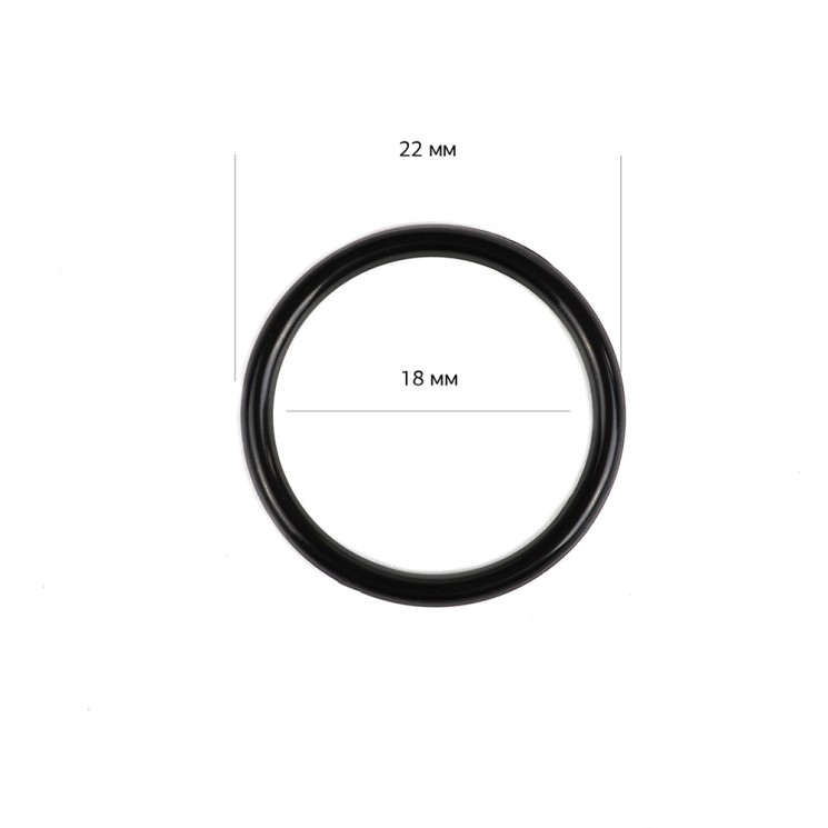 Кольцо для бюстгальтера пластик TBY-82641 d20мм, цв.черный, уп.100шт