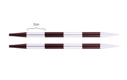 42149 Knit Pro Спицы съемные SmartStix 6мм для длины тросика 20см, алюминий, серебристый/фиолетовый бархат