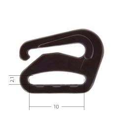Крючок для бюстгальтера пластик ARTA.F. SF-1-3 d10мм, цв.111 коричневый, уп.50шт