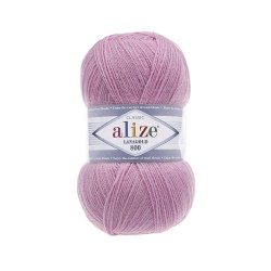 Пряжа для вязания Ализе LanaGold 800 (49% шерсть, 51% акрил) 5х100г/800м цв.098 розовый
