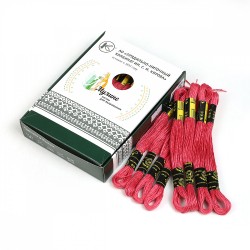 Нитки мулине цв.7506 т.розовый 24х8м С-Пб