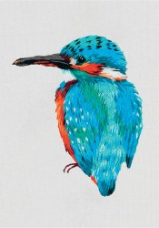 Набор для вышивания PANNA Живая картина арт. JK-2197 Голубой зимородок 5,5х6,5 см
