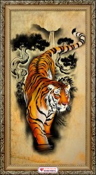 Набор для изготовления картин "АЛМАЗНАЯ ЖИВОПИСЬ" арт.АЖ.4124 "Пергамент с тигром" 30х60 см