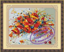 Набор "Колор Кит" мозаичная картина арт.КК.MO030 Весенние маки 40х50