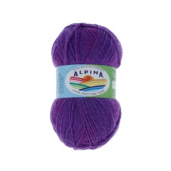 Пряжа ALPINA ROMANTIC (100% шерсть) 5х100г/300м цв.10 фиолетовый-сиреневый-св.синий