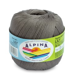Пряжа ALPINA LILY (100% мерсеризованный хлопок) 10х50г/175м цв.232 серый