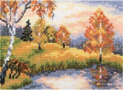 Набор для вышивания РТО арт.EH343 Осенний лес 11х7,5 см