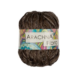 Пряжа ARACHNA Fibra (100% полиэфир) 10х50г/200м цв.18 т.коричневый меланж