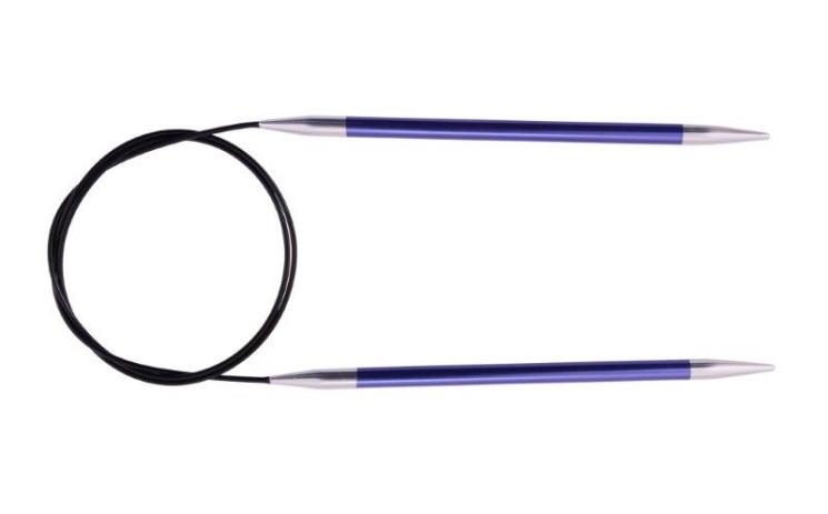 47128 Knit Pro Спицы круговые Zing 3,75мм/80см, алюминий, аметистовый