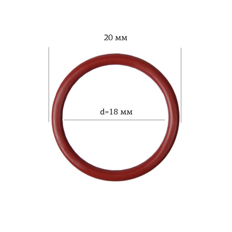 Кольцо для бюстгальтера металл ARTA.F.2976 17,8мм, цв.101 темно-красный, уп.50шт