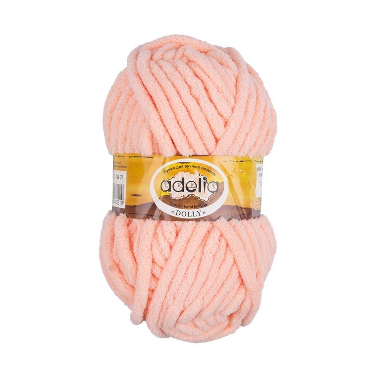 Пряжа ADELIA DOLLY (100% полиэстер) 5х100г/40м цв.21 персиковый