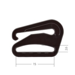 Крючок для бюстгальтера пластик ARTA.F. SF-2-3 d15мм, цв.111 коричневый, уп.50шт