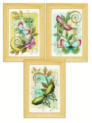 Набор для вышивания VERVACO арт.PN-0155948 Декоративные бабочки 8х12 см