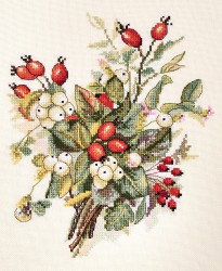 Набор для вышивания МАРЬЯ ИСКУСНИЦА арт.04.009.12 Осенние ягоды 20х25 см