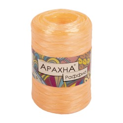 Пряжа ARACHNA Raffia (100% полипропилен) 5х50г/200м цв.14 персиковый