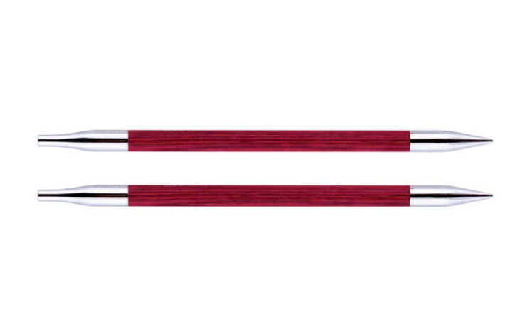 29259 Knit Pro Спицы съемные Royale 6мм для длины тросика 28-126см, ламинированная береза, розовый леденец, 2шт