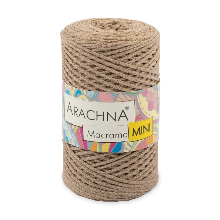 Пряжа ARACHNA Macrame Mini (80% хлопок, 20% полиэстер) 4х250г/200м цв.44 бежевый