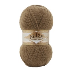 Пряжа для вязания Ализе Angora Gold (20% шерсть, 80% акрил) 5х100г/550м цв.466 т.бежевый