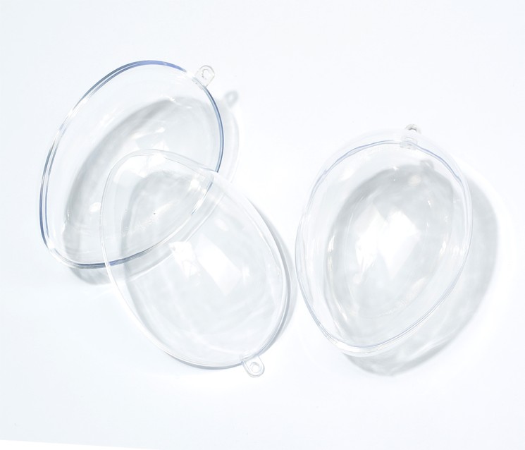 Яйцо пластиковое прозрачное половинками арт.КК.BE112 11 см уп.2шт