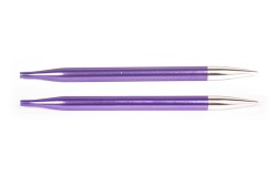 47522 Knit Pro Спицы съемные "Zing" 3,75мм для длины тросика 20см, алюминий, аметистовый (фиолетовый) 2шт