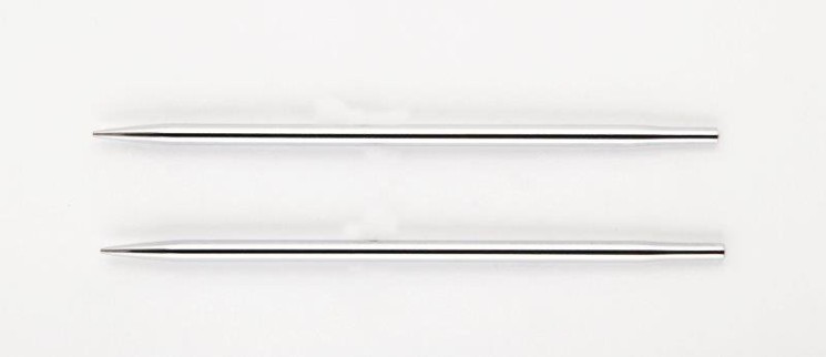 10416 Knit Pro Спицы съемные Nova Metal 3,25мм для длины тросика 28-126см, никелированная латунь, серебристый, 2шт