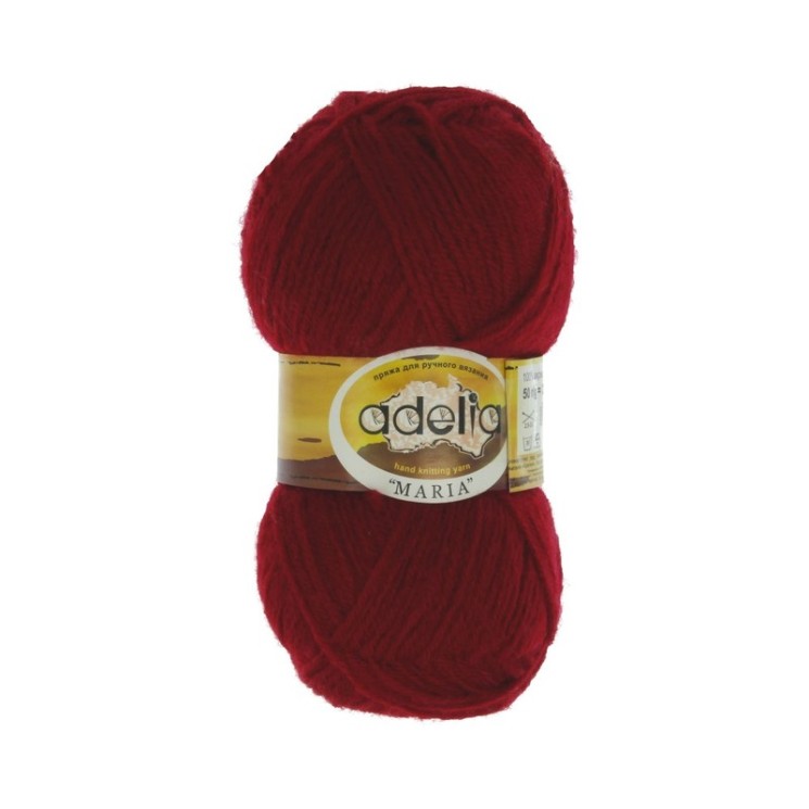 Пряжа ADELIA MARIA (100% акрил) 10х50г/227м цв.09 бордовый