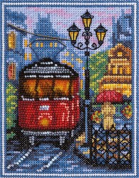 Набор для вышивания PANNA арт. GM-1780 Пражский трамвайчик 11х14,5 см