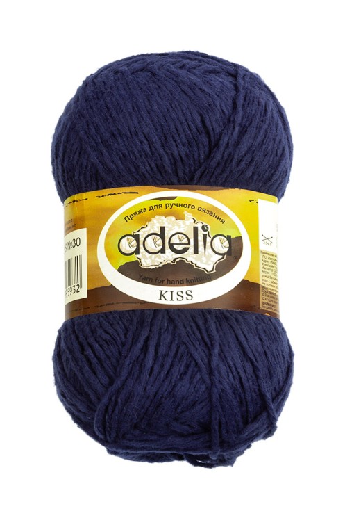 Пряжа ADELIA KISS (100% полиэстер) 10х50г/145м цв.30 синий