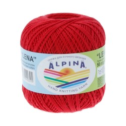 Пряжа ALPINA LENA (100% мерсеризованный хлопок) 10х50г/280м цв.46 красный