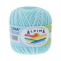 Пряжа ALPINA LENA (100% мерсеризованный хлопок) 10х50г/280м цв.38 св.бирюзовый