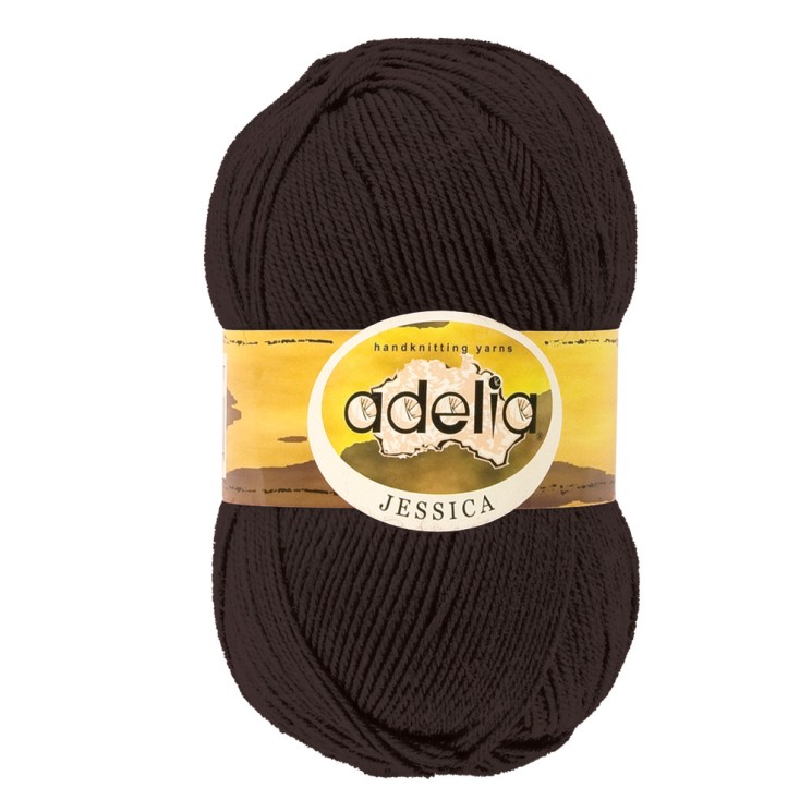 Пряжа ADELIA JESSICA (67% шерсть, 33% полиэстер) 5х100г/260м цв.14 коричневый