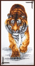Набор для вышивания ПАЛИТРА арт.02.002 Поступь тигра 25х47 см