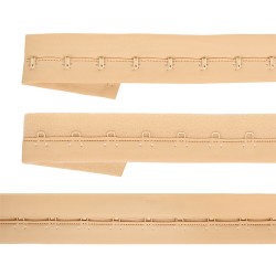 Крючки на ленте 1 ряда на мягкой основе шир.28мм TBY-82659 цв.бежевый уп. 45,7м
