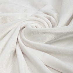 Ткань Бархат гладкий 240 г/м 95% пэ, 5% спандекс шир.150 см арт.С.2121.01 цв.белый уп.1м