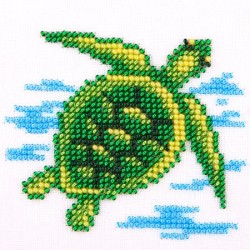 Набор для вышивания бисером LOUISE арт. L468 Морская черепаха 11х11 см