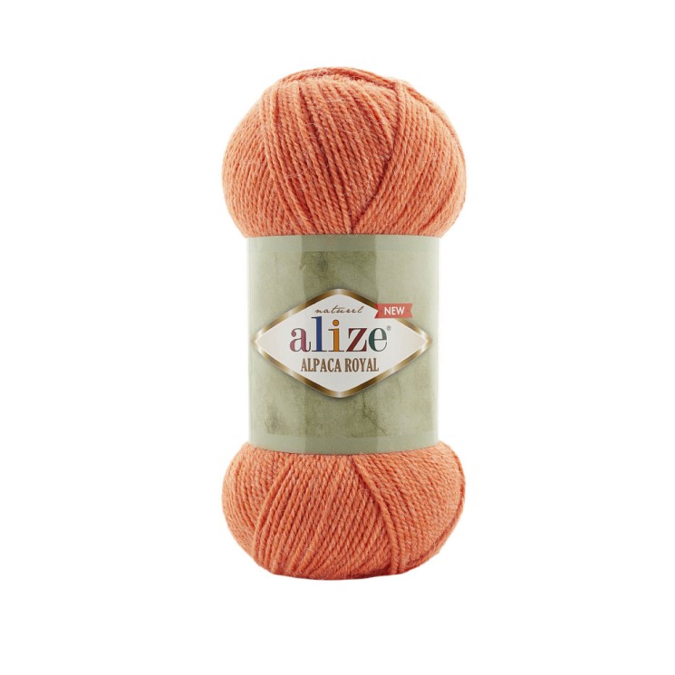 Пряжа для вязания Ализе Alpaca Royal New (55% акрил, 30% шерсть, 15% альпака) 5х100г/250м цв.692 оранжевый