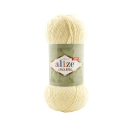 Пряжа для вязания Ализе Alpaca Royal New (55% акрил, 30% шерсть, 15% альпака) 5х100г/250м цв.001 кремовый