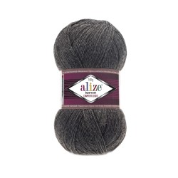 Пряжа для вязания Ализе Superwash Comfort Socks (75% шерсть, 25% полиамид) 5х100г/420м цв.182 темно-серый меланж
