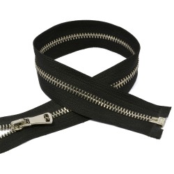 Молния MaxZipper мет. №5 никель шлиф.звено, 40 см цв.F322 черный уп.50шт