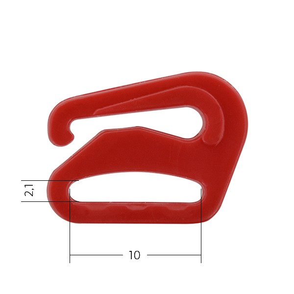 Крючок для бюстгальтера пластик ARTA.F. SF-1-3 d10мм, цв.101 темно-красный, уп.50шт