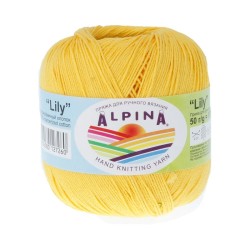 Пряжа ALPINA LILY (100% мерсеризованный хлопок) 10х50 г/175 м цв.182 яр.желтый
