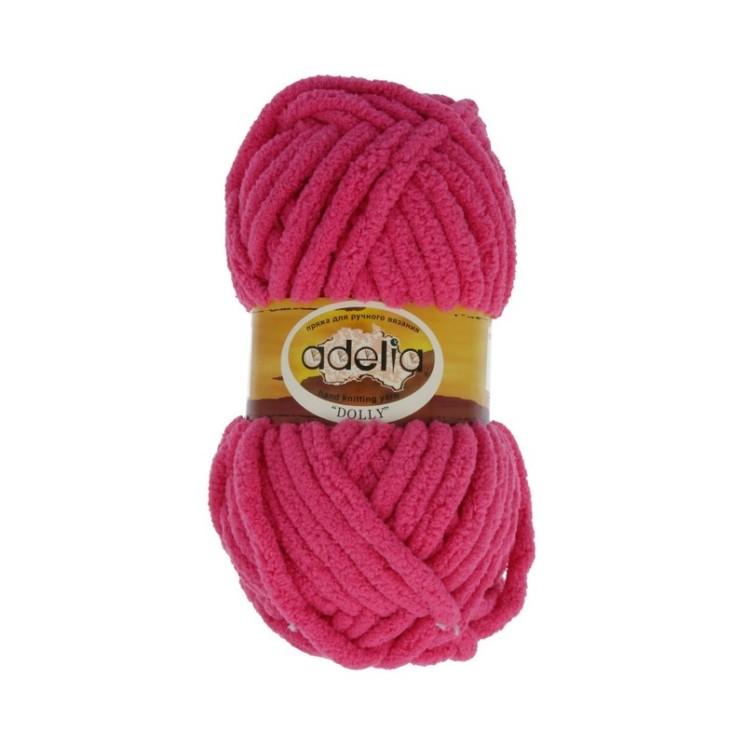 Пряжа ADELIA DOLLY (100% полиэстер) 5х100г/40м цв.25 яр.розовый