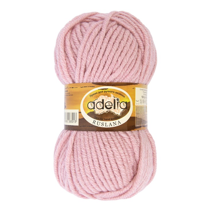 Пряжа ADELIA RUSLANA (75% акрил, 25% шерсть) 5х100г/100м цв.07 античная роза