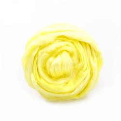 Шерсть для валяния ТРО "Гребенная лента" (вискоза) 50г цв.0027 лимон