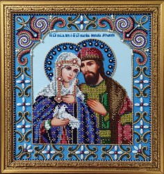 Набор для вышивания бисером GALLA COLLECTION арт.И 069 Икона Святые Петр и Феврония Муромские 24х26 см