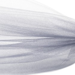 Фатин Кристалл средней жесткости блестящий арт.K.TRM шир.300см, 100% полиэстер цв. 81 К уп.50м - серый