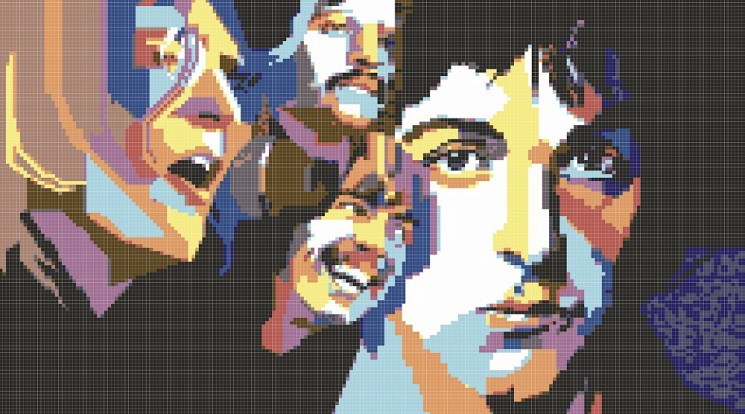Рисунок на канве КОНЁК арт. 7830 Битлз 25х45 см