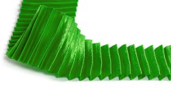 Лента атласная "Гофре" (40мм) цв.3042 зеленый уп.18,28 м А